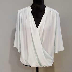 New York & Company mint green blouse